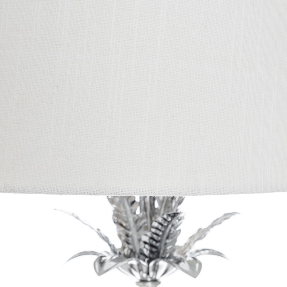 Lámpara de pie crema-plata, 36x36x160 cm