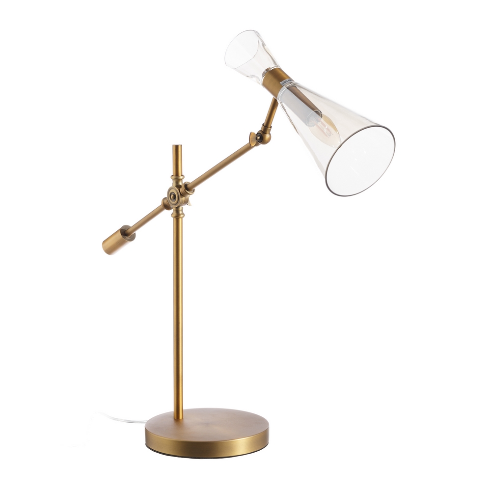 Lámpara de mesa oro metal/cristal