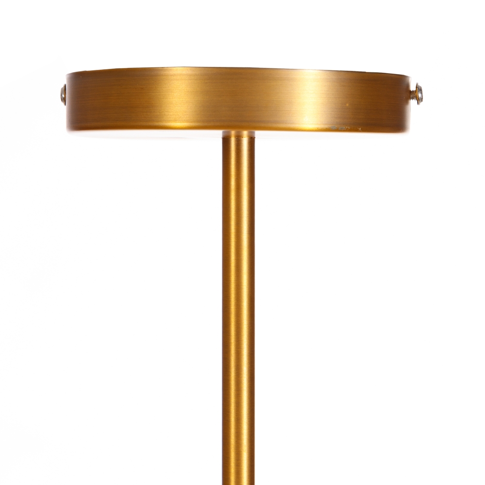 Lámpara de techo oro metal/cristal, 69x69x120 cm