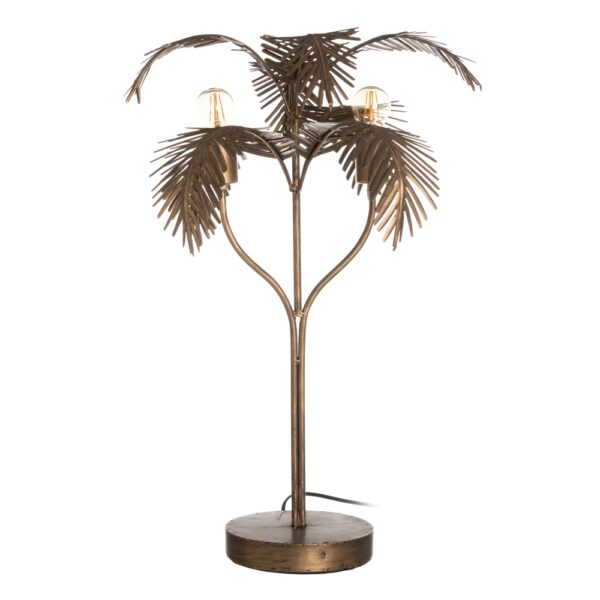 Lámpara de mesa palmera oro viejo, 44x44x67,5 cm