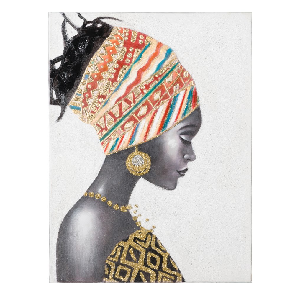 Pintura africana lienzo decoración, 90x2,8x120 cm