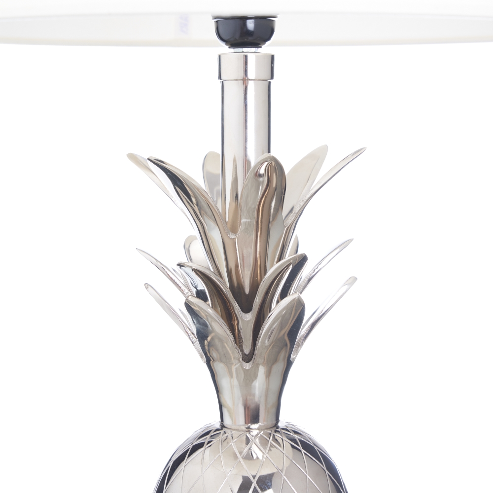 Lámpara de mesa plata-níquel, 30x30x50 cm