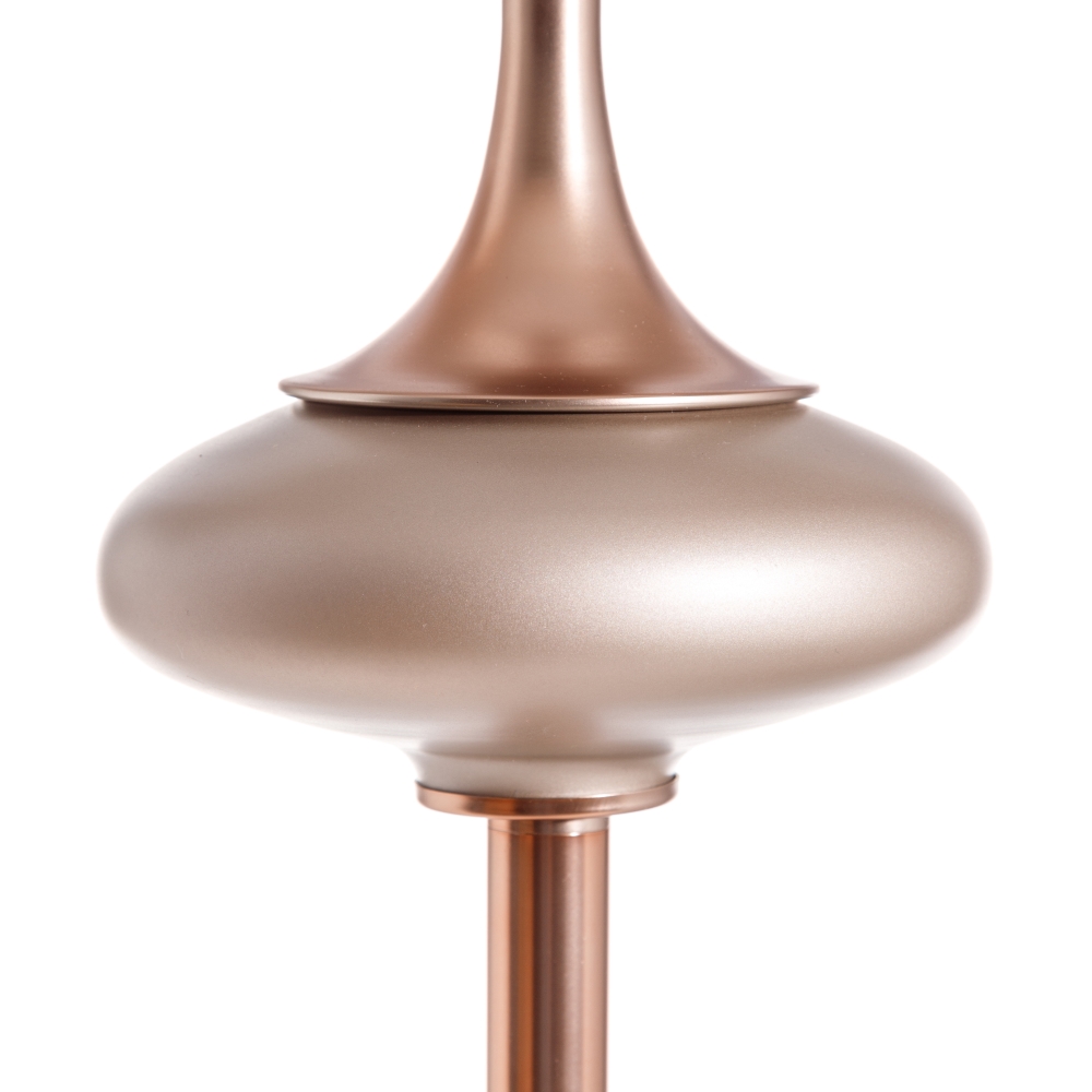 Lámpara de pie metalizado rosa, 43x43x164 cm