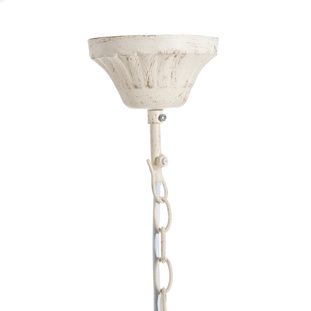 Lámpara de techo blanco rozado metal, 55x55x50 cm