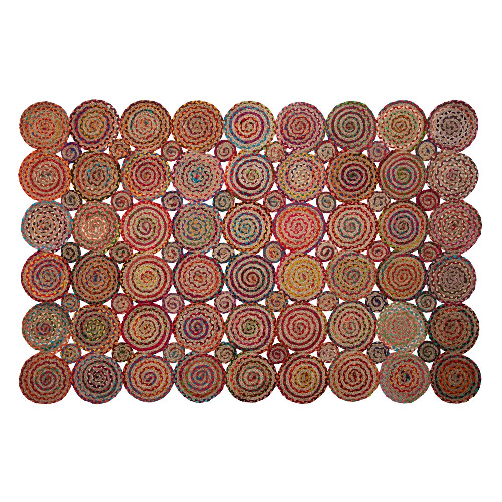 Alfombra multicolor yute, 230x160 cm