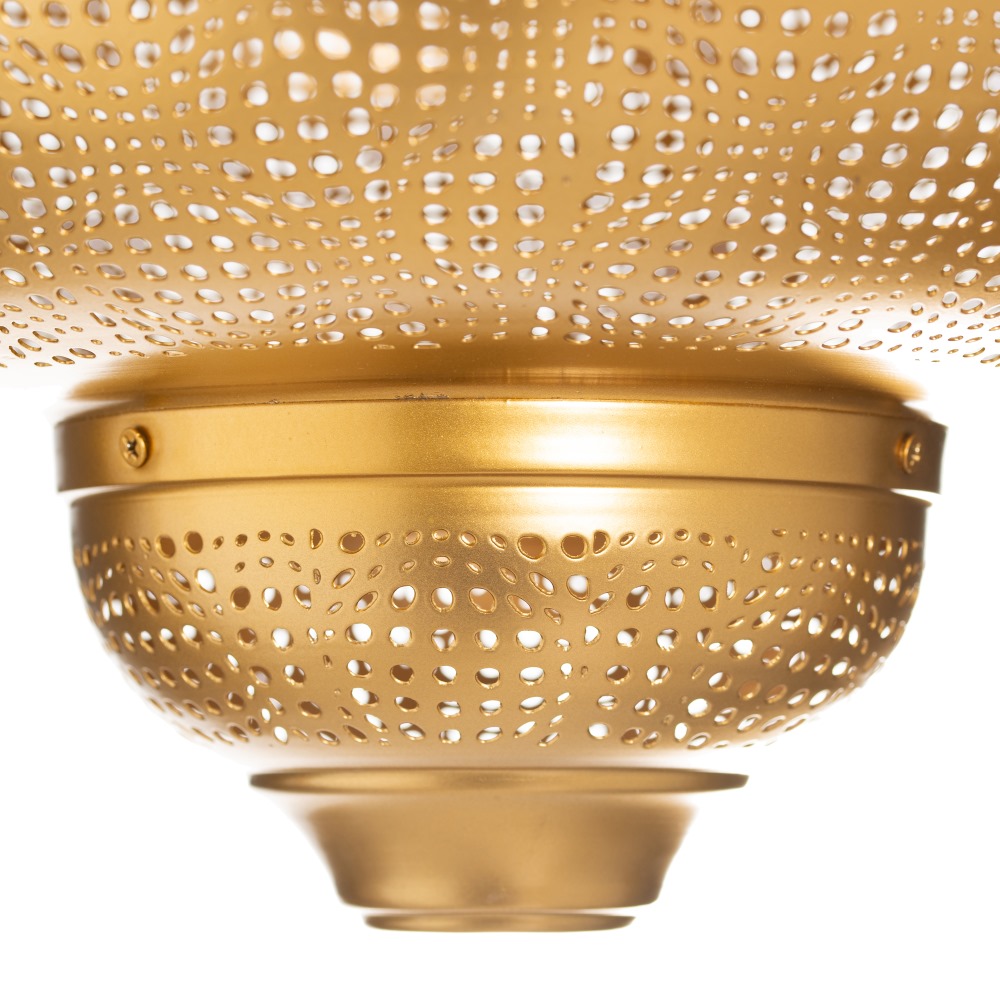 Lámpara de techo oro hierro, 40x40x45 cm