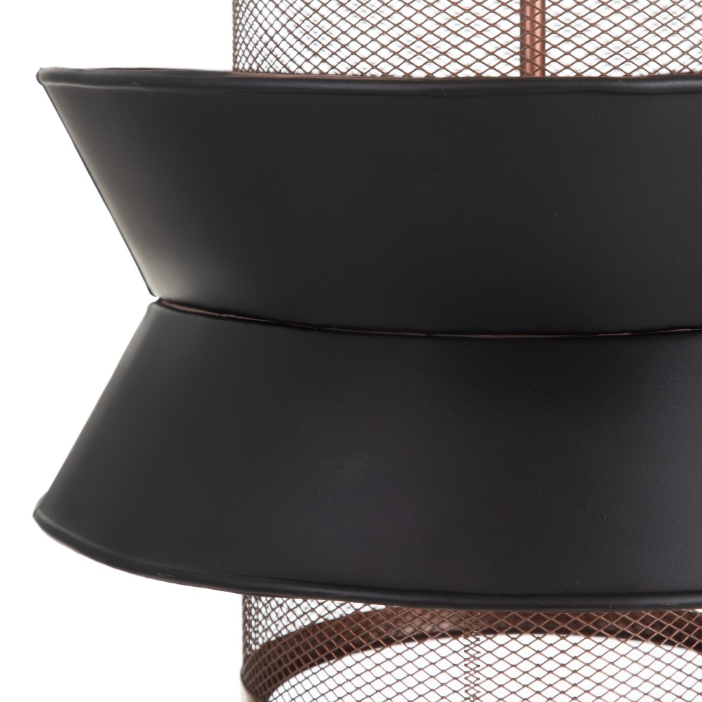 Lámpara de techo negro-cobre, 45x45x43 cm