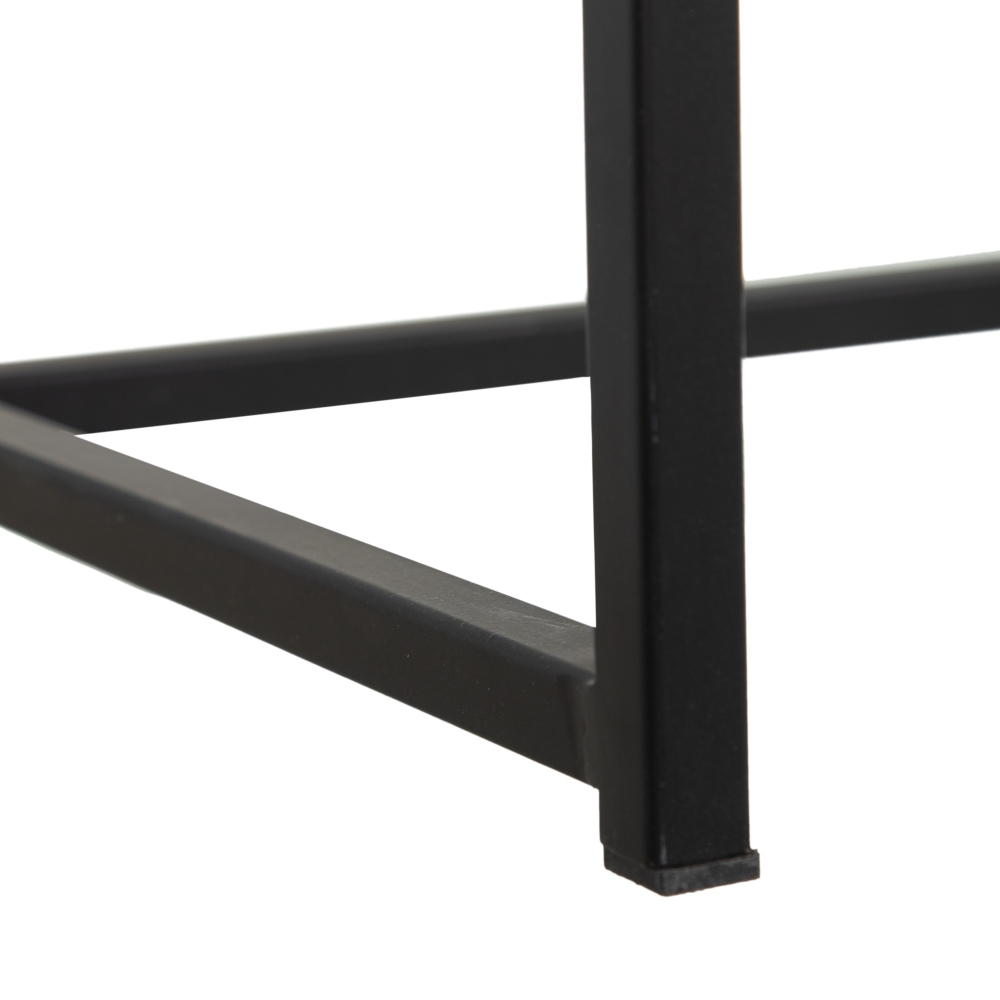 Consola madera-metal negro Maxine, 120x30x85 cm