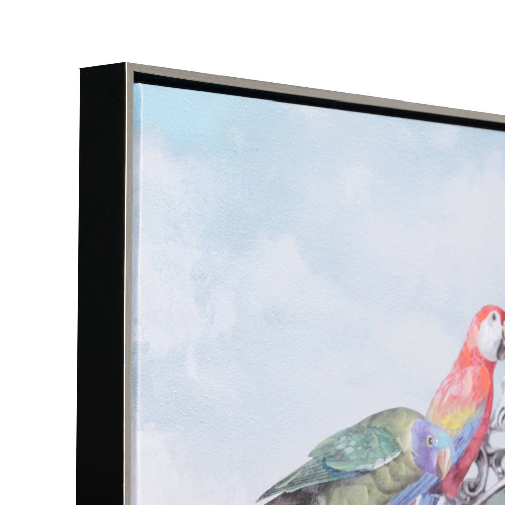 Cuadro impresión papagayo lienzo, 80x4,5x120 cm