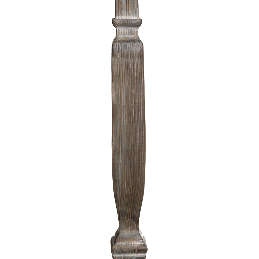 Lámpara de pie gris DM-tejido, 34x45x164 cm