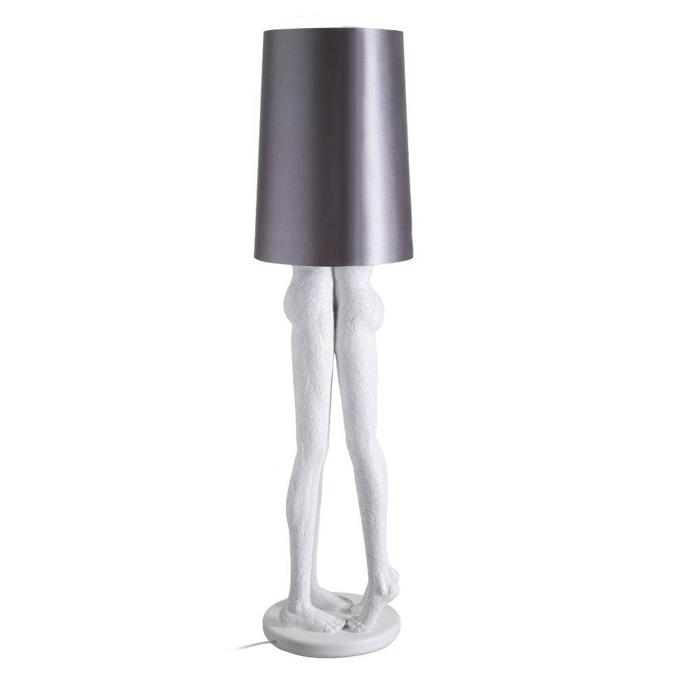 Lámpara de pie pareja blanco-gris, 41x41x156 cm