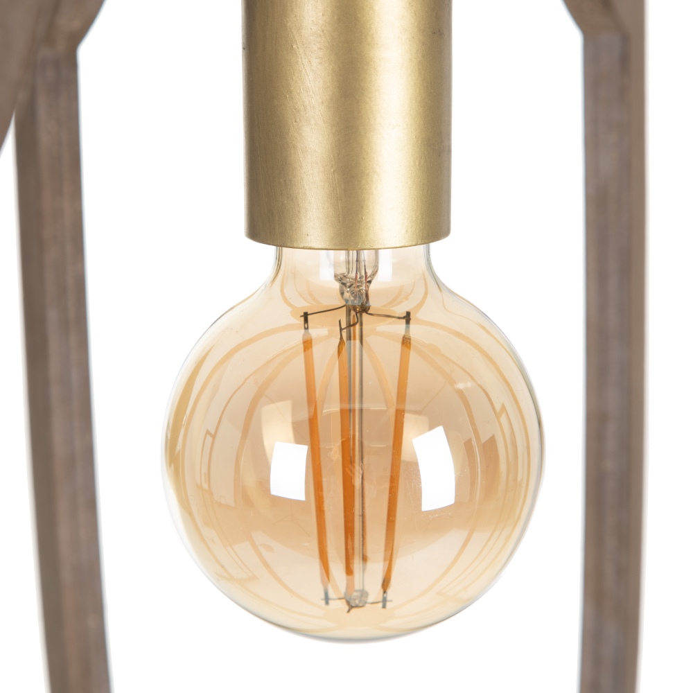 Lámpara de techo natural oro, 45x45x70 cm