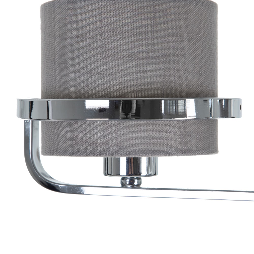 Lámpara de techo plata metal-tejido, 55x50x42 cm