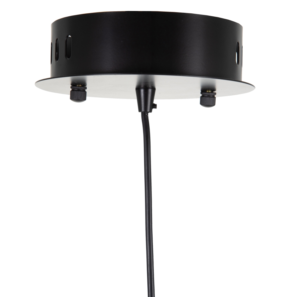 Lámpara de techo negro metal-cristal, 35x15x90 cm