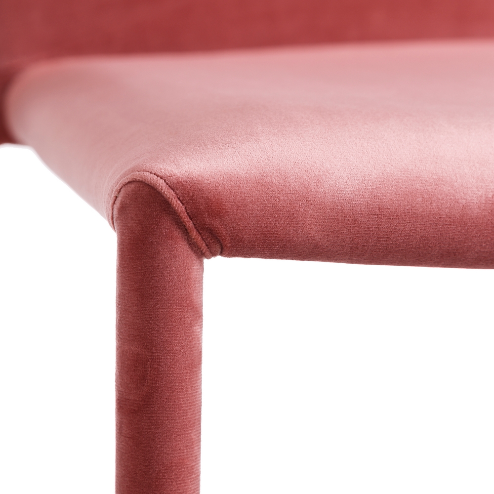 Juego de 2 sillas terciopielo rosa salón