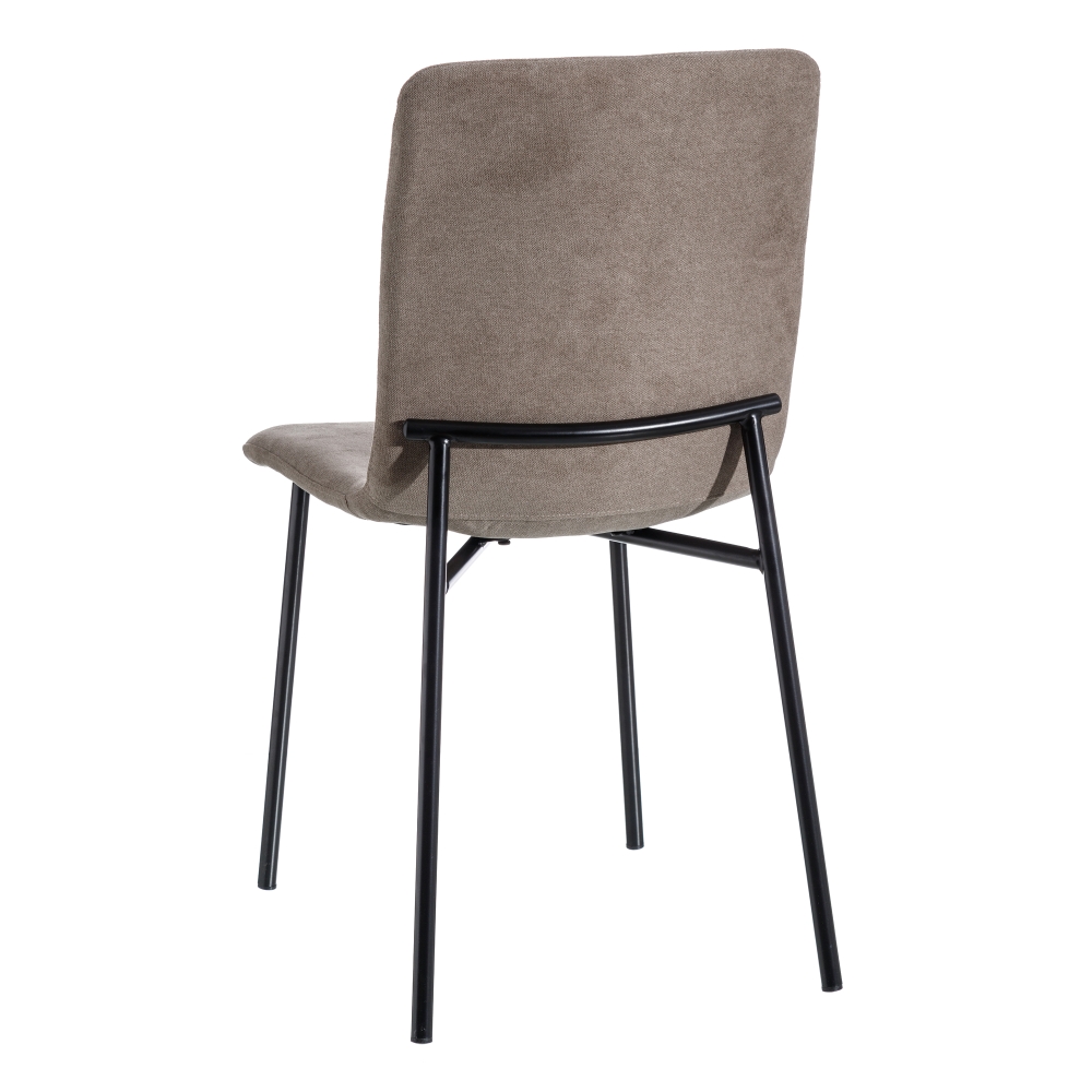 Juego de 2 sillas tejido-metal marrón