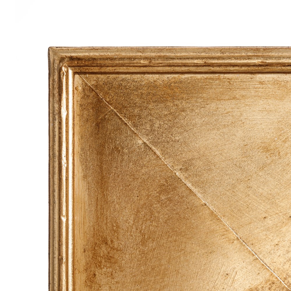 Espejo rectangular oro metal-cristal