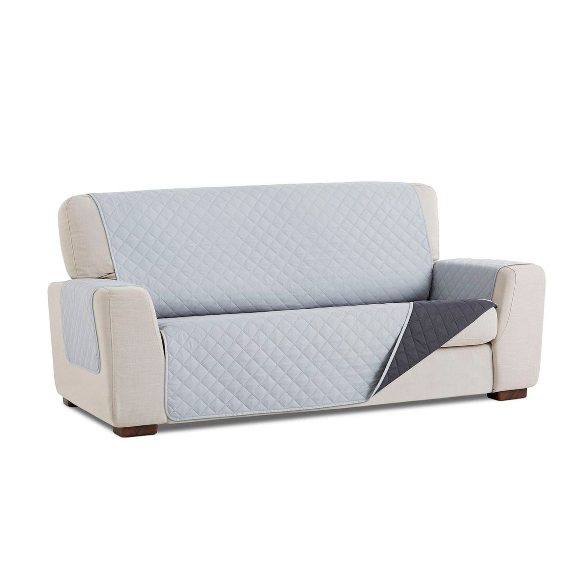 Cubre sofa Gris claro fondo blanco