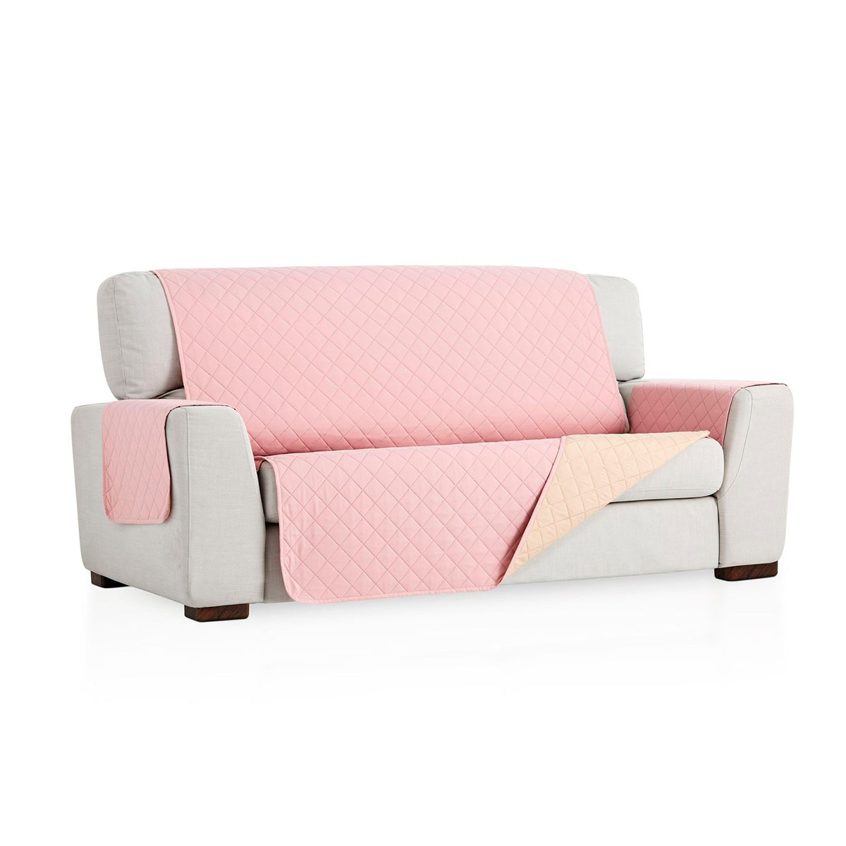 Cubre sofa Rosa fondo blanco