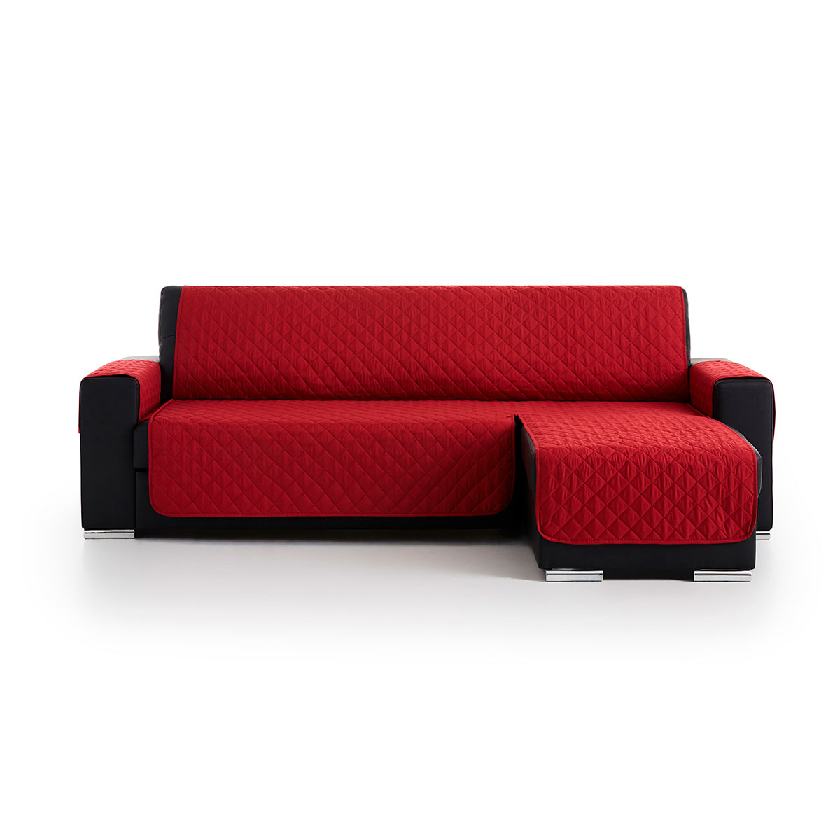 Cubre sofas chaiselongue Rojo fondo blanco